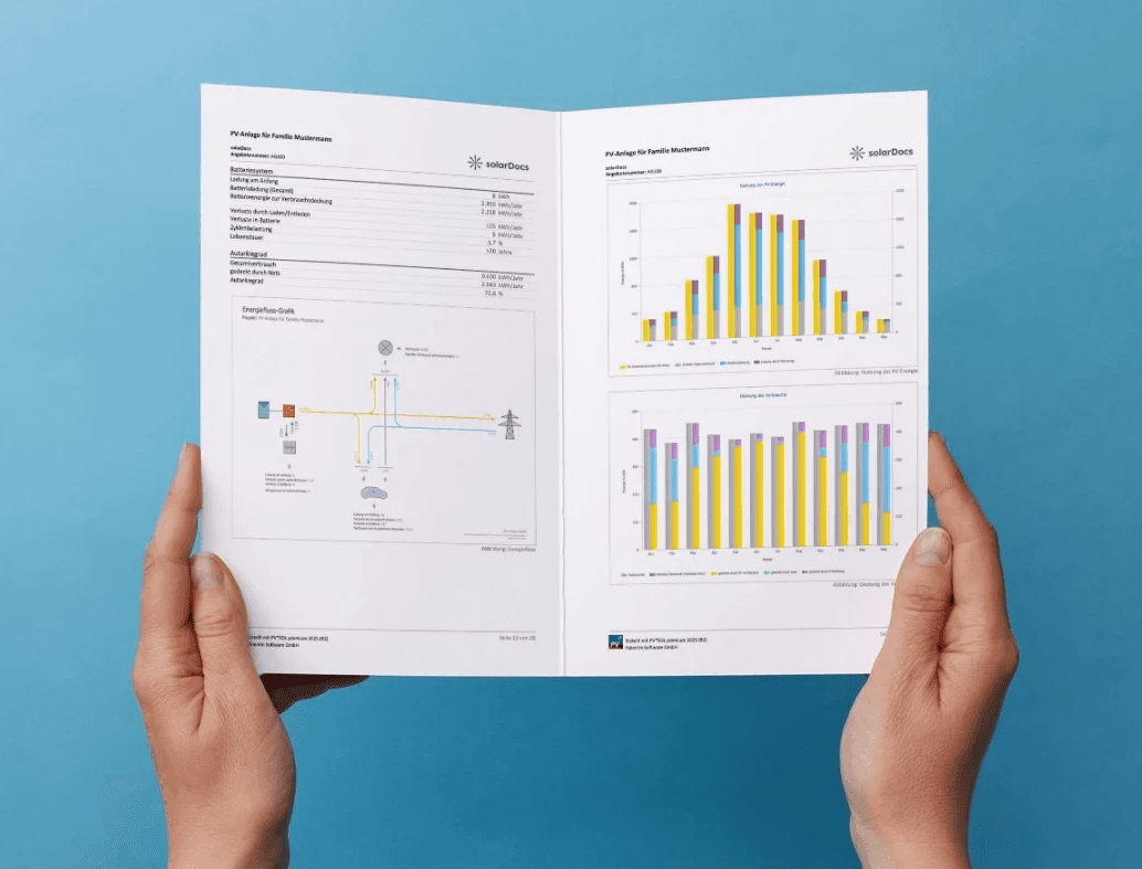 Illustration technischer Dokumentation für PV-Projekte